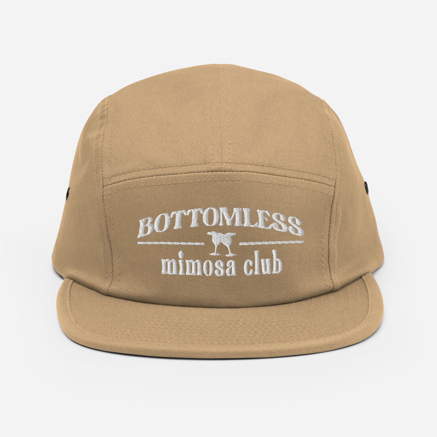 Bottomless Mimosa Club | Trendy Five Panel Khaki Cap