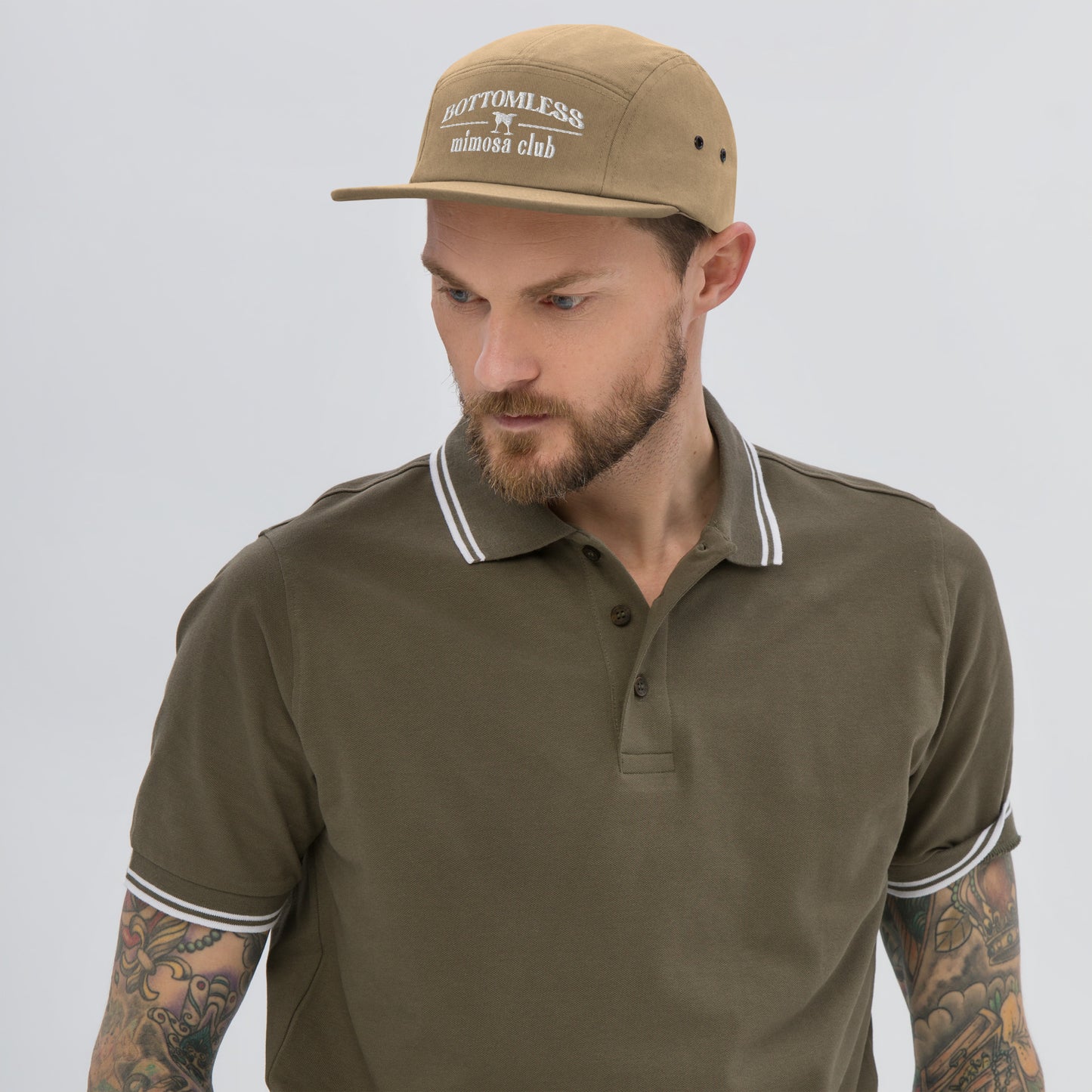 Bottomless Mimosa Club | Trendy Five Panel Khaki Cap