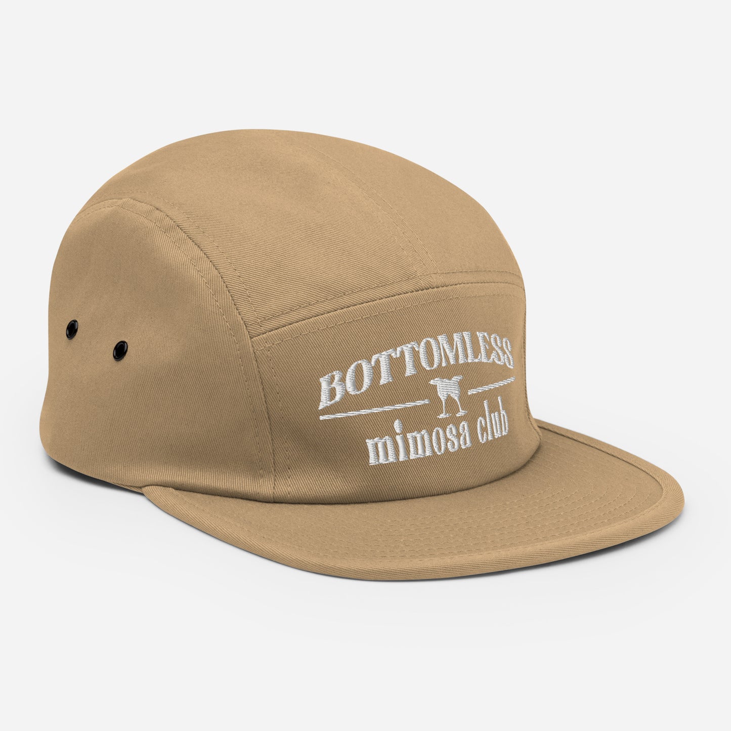 Bottomless Mimosa Club | Trendy Five Panel Khaki Cap