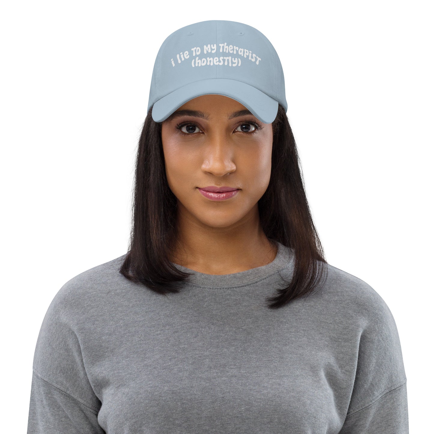 I Lie to My Therapist (Honestly) | Funny and Cute Classic Dad Hat | Adjustable, DTF Printed