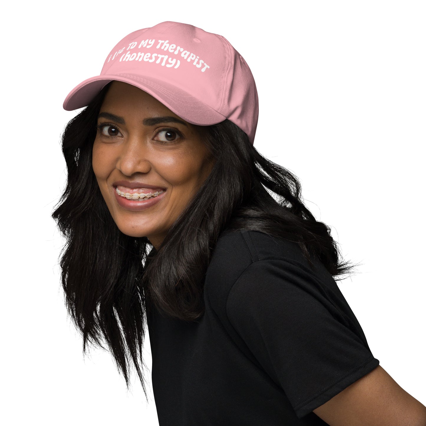 I Lie to My Therapist (Honestly) | Funny and Cute Classic Dad Hat | Adjustable, DTF Printed