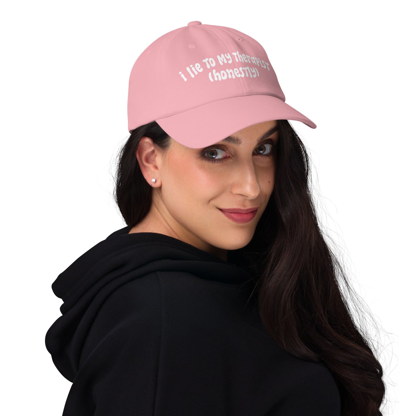I Lie to My Therapist (Honestly) | Funny and Cute Classic Dad Hat | Adjustable, DTF Printed