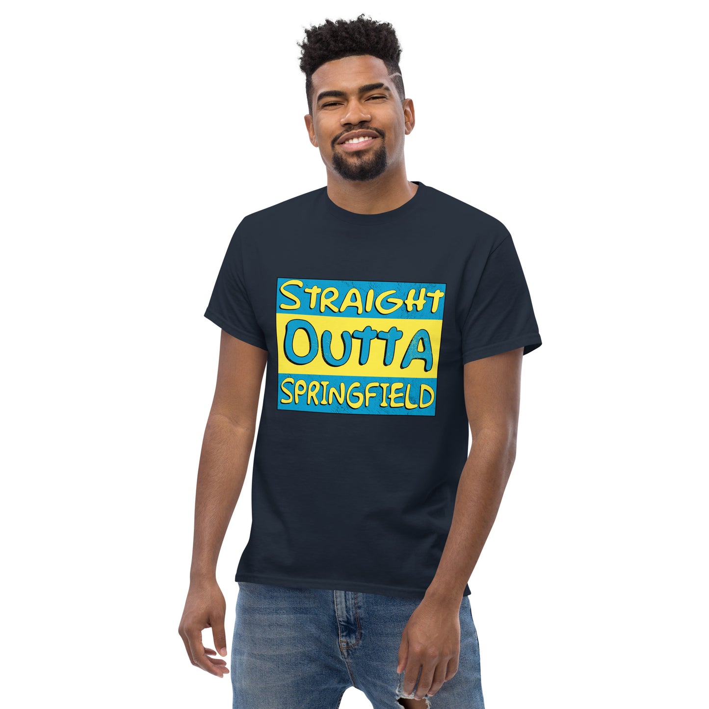 Straight Outta Springfield | Casual, Funny, Trendy, and Stylish 90s TV Parody T-Shirt