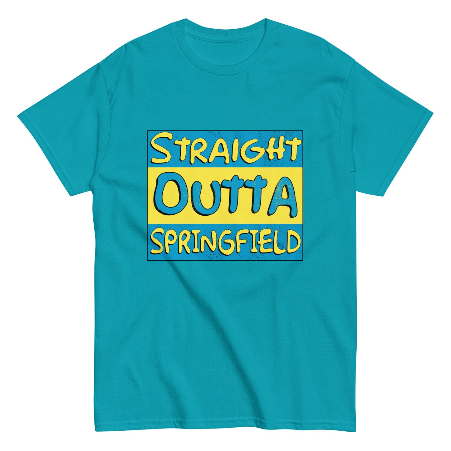 Straight Outta Springfield | Casual, Funny, Trendy, and Stylish 90s TV Parody T-Shirt