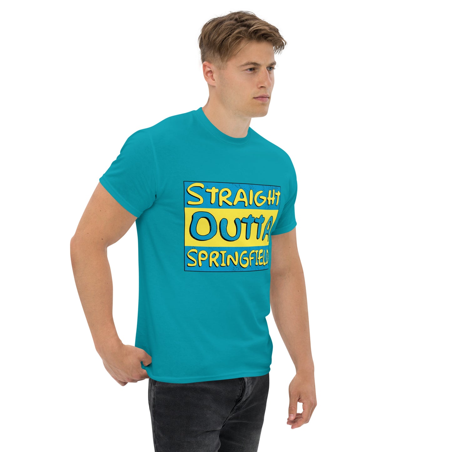 Straight Outta Springfield | Casual, Funny, Trendy, and Stylish 90s TV Parody T-Shirt