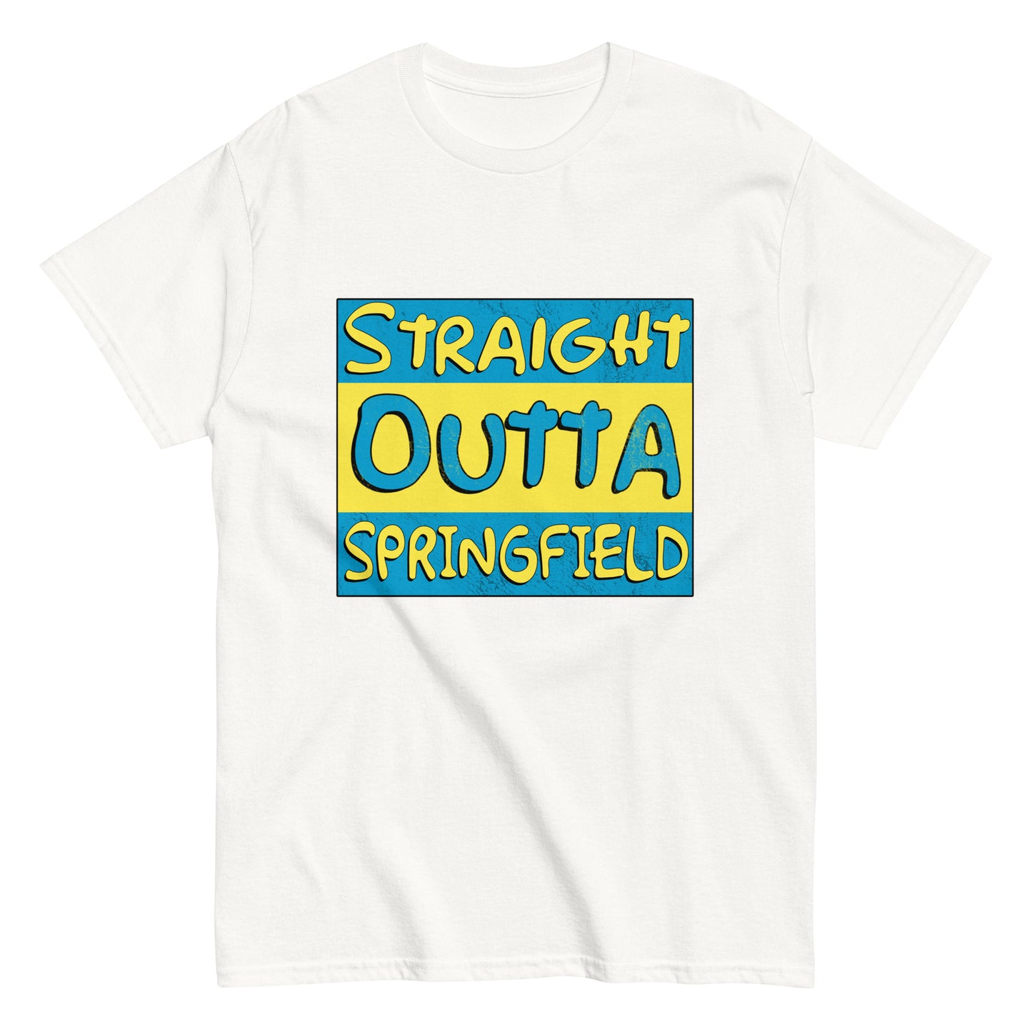 Straight Outta Springfield | Casual, Funny, Trendy, and Stylish 90s TV Parody T-Shirt