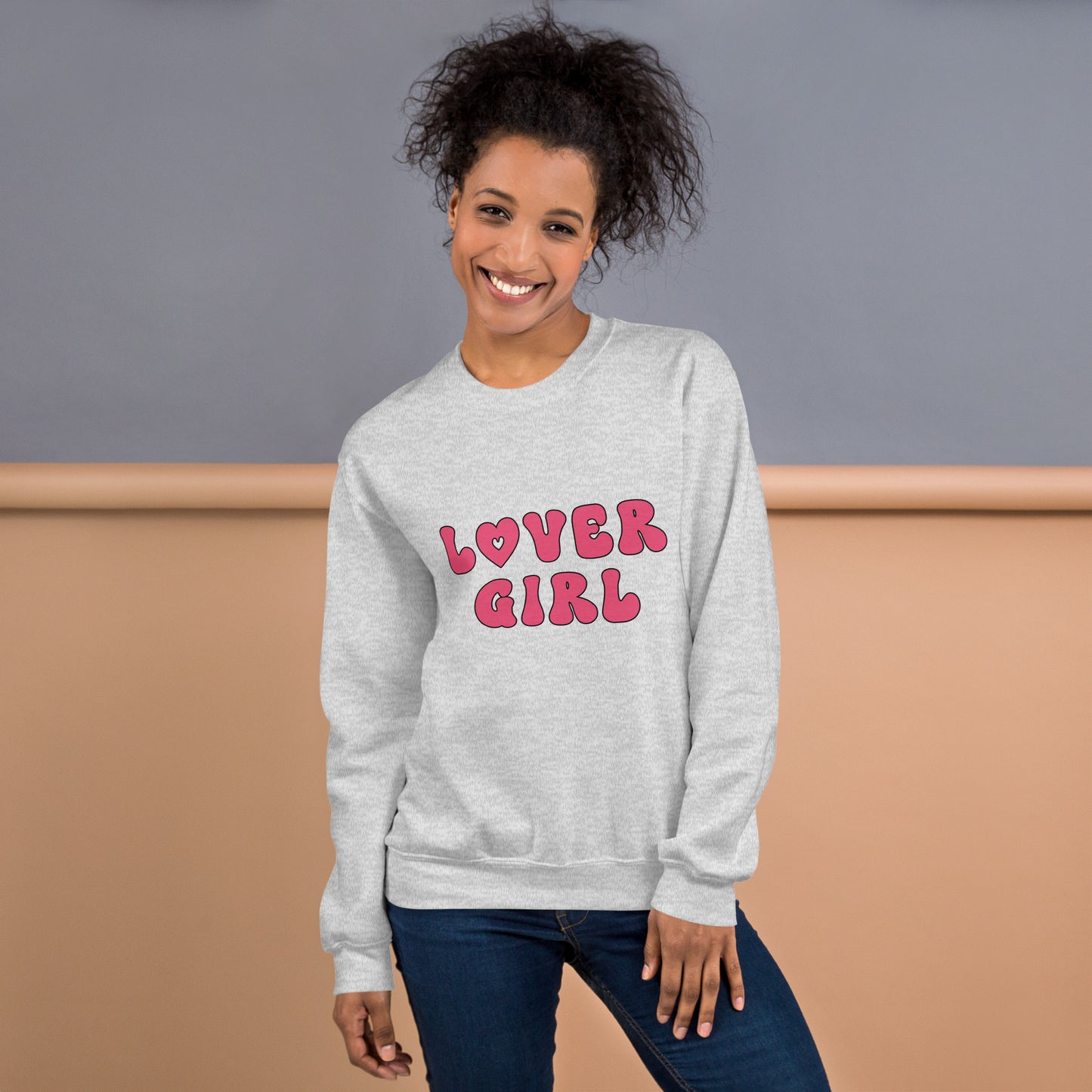 Lover Girl - Cute and Trendy Valentine's Day Themed Sweatshirt for Women