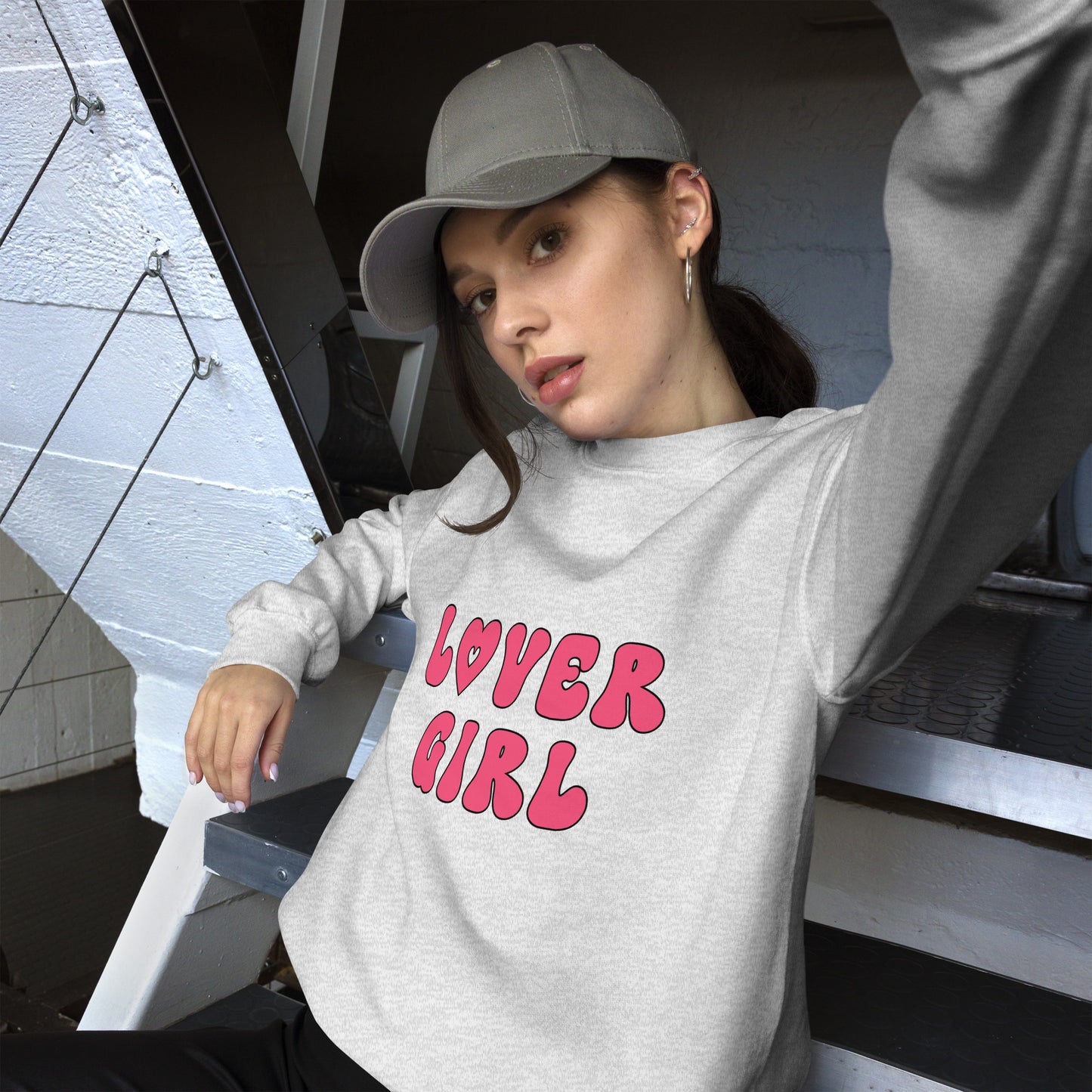 Lover Girl - Cute and Trendy Valentine's Day Themed Sweatshirt for Women