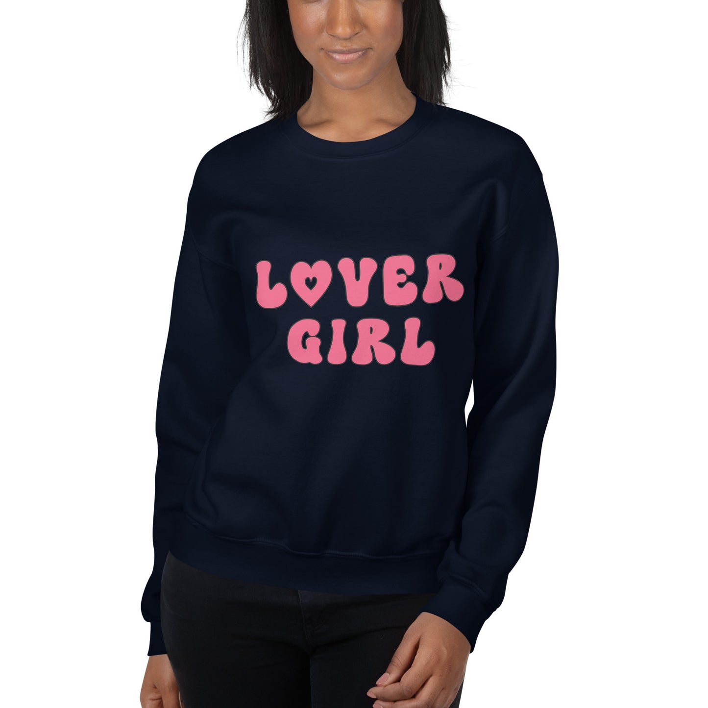 Lover Girl - Cute and Trendy Valentine's Day Themed Sweatshirt for Women