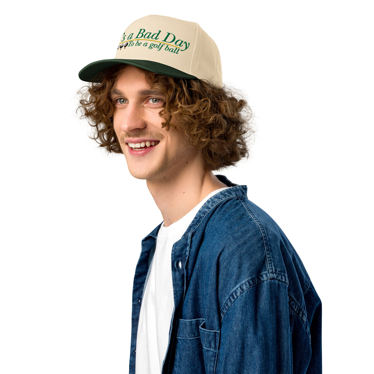 It's a Bad Day to Be a Golf Ball | Casual, Funny, Trendy, and Stylish Two-Tone Baseball Cap, Embroidered, Adjustable Snapback