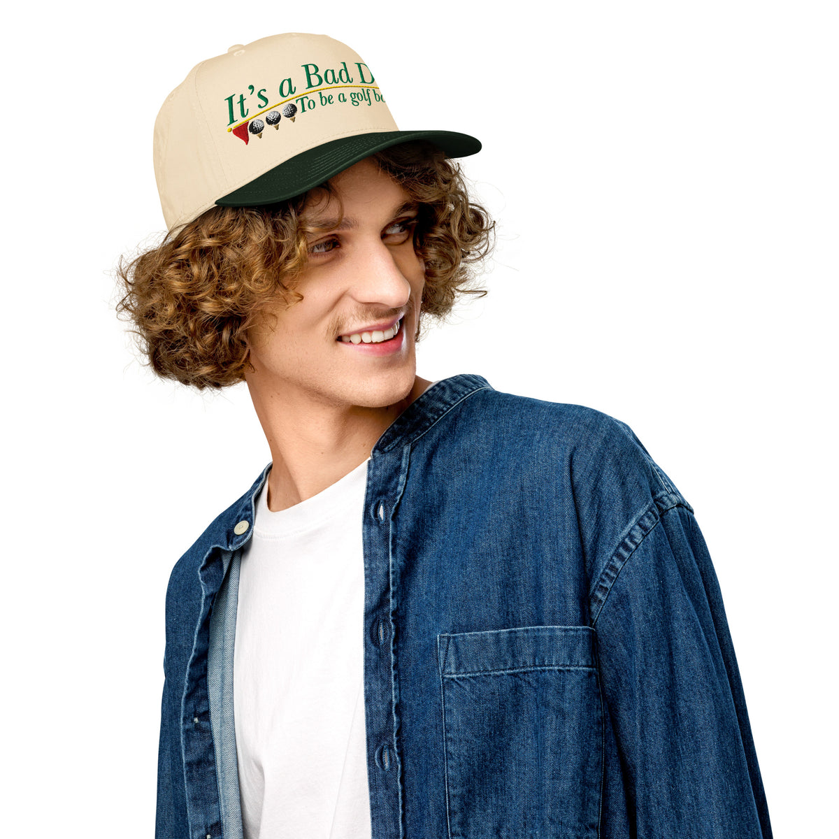 It's a Bad Day to Be a Golf Ball | Casual, Funny, Trendy, and Stylish Two-Tone Baseball Cap, Embroidered, Adjustable Snapback