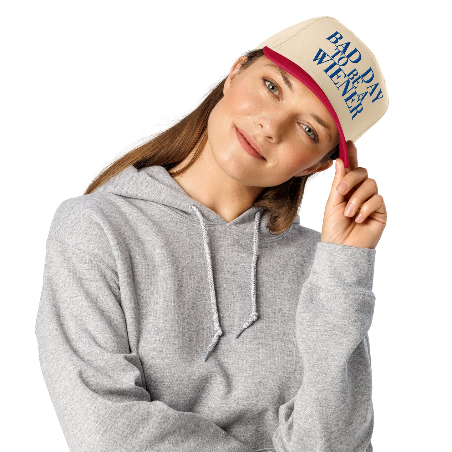 Bad Day to Be a Wiener | Casual, Funny, Trendy, and Stylish Two-Tone Baseball Cap, Embroidered, Adjustable Snapback