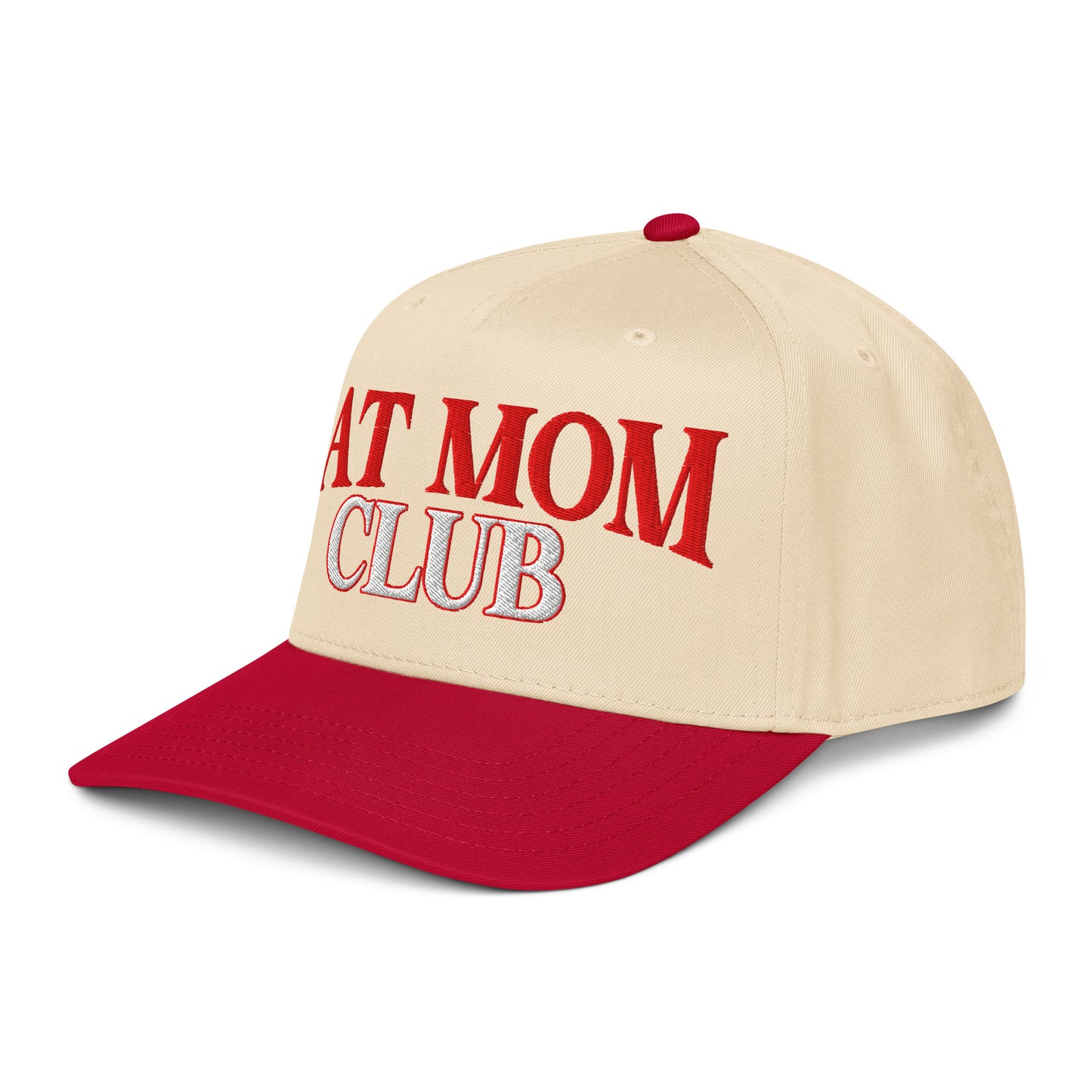 Cat Mom Club | Casual, Funny, Trendy, and Stylish Two-Tone Baseball Cap, Embroidered, Adjustable Snapback