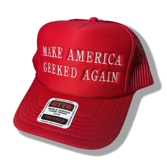 Make America Geeked Again | Casual, Funny, Trendy, MAGA Parody Foam Trucker Hat