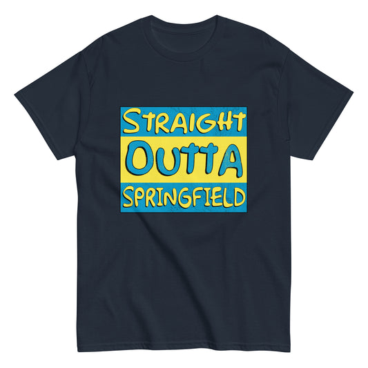 Straight Outta Springfield | Casual, Funny, Trendy, and Stylish 90s TV Parody T-Shirt