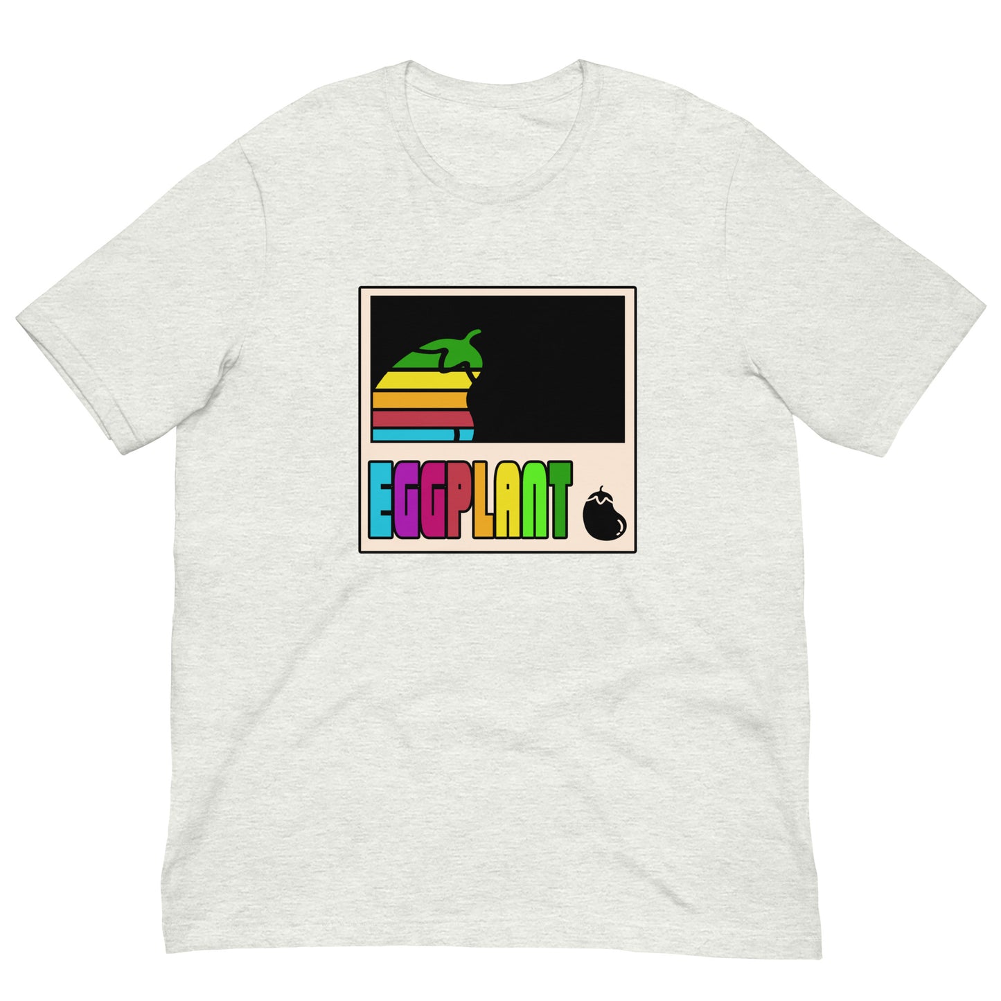 Eggplant | Funny Apple Parody | Retro Unisex t-shirt | Heather Colors