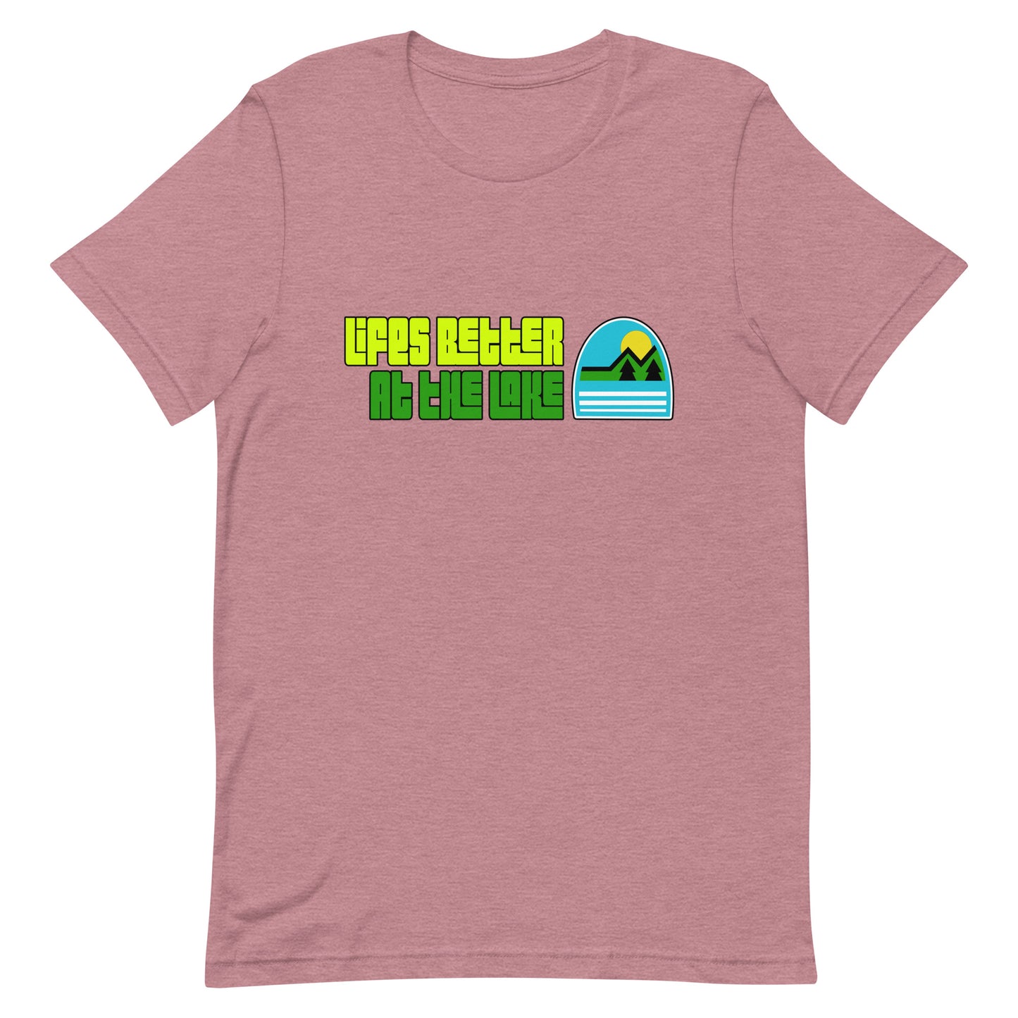 Life's Better at the Lake | Retro styled Unisex t-shirt | Heather Colors