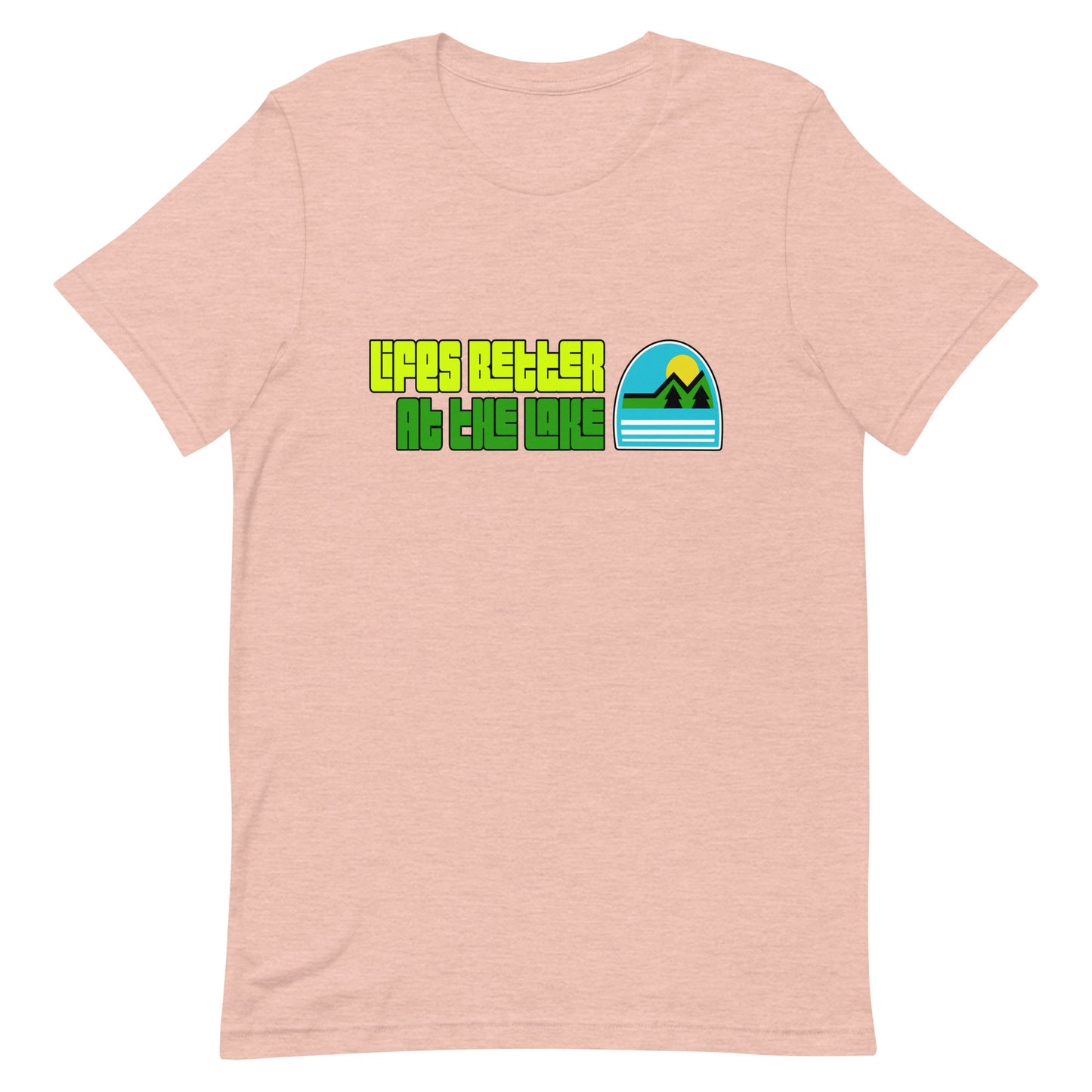 Life's Better at the Lake | Retro styled Unisex t-shirt | Heather Colors