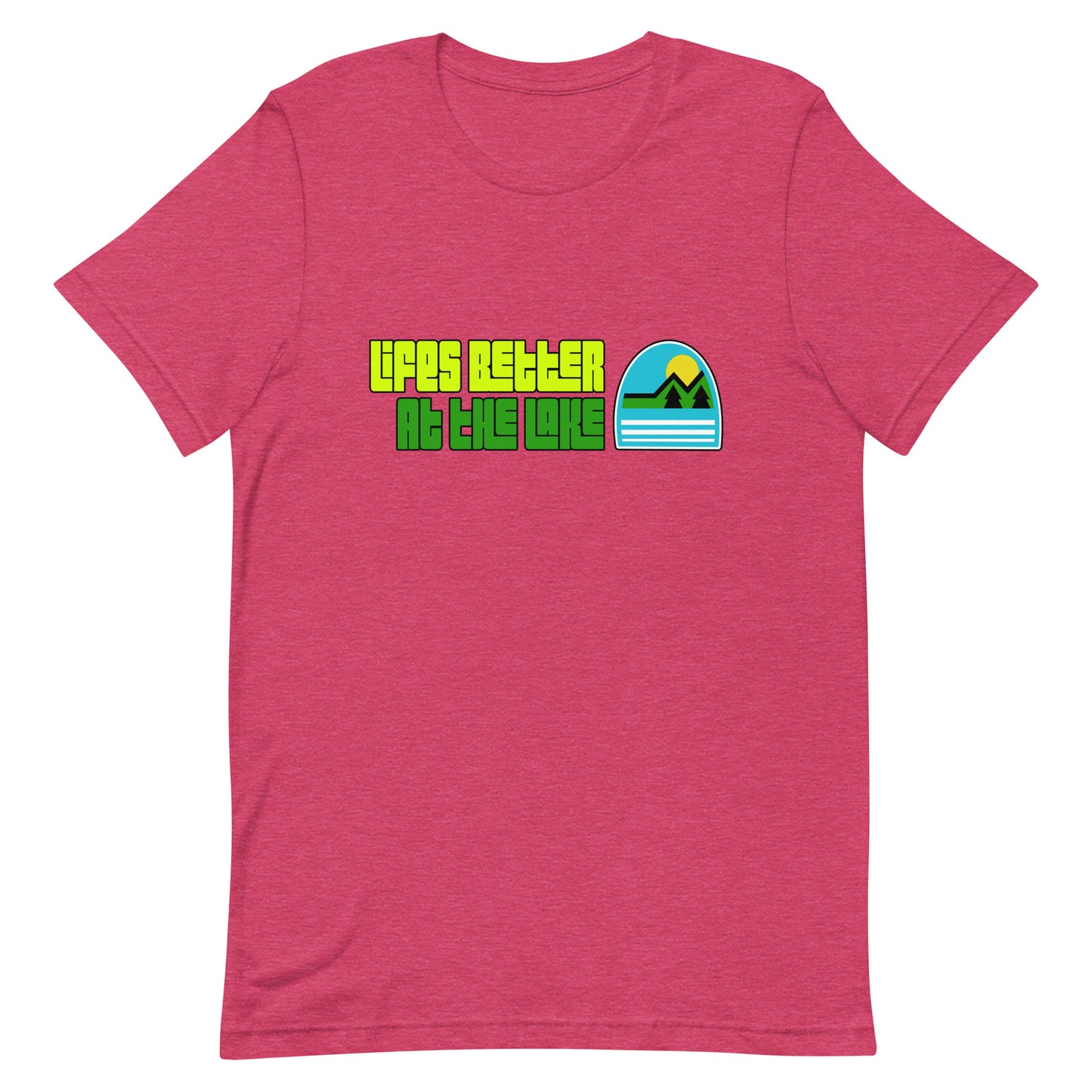 Life's Better at the Lake | Retro styled Unisex t-shirt | Heather Colors